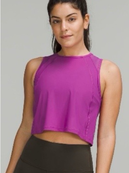 lululemon athletica Tops - lululemon athletica Purple Cropped Athletic Tank